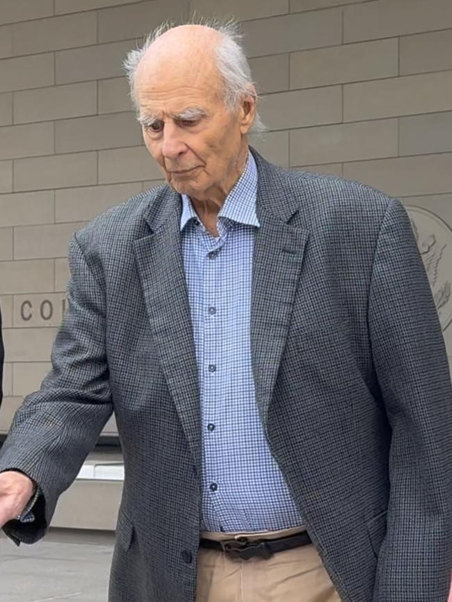 A frail-looking Girardi outside court. Picture: BACKGRID