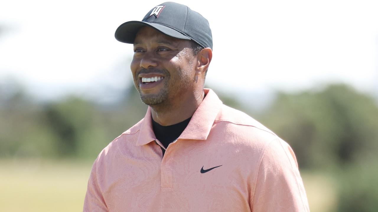 Tiger Woods during a practice round prior to The 150th Open at St Andrews Old Course.