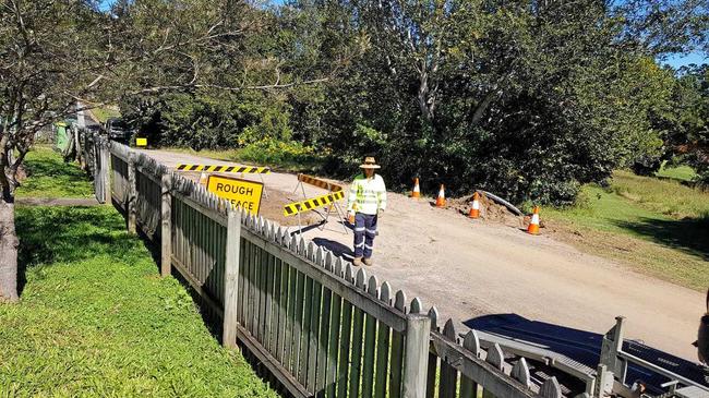 Council conducts road works on Tweed Lane. Picture: Contributed