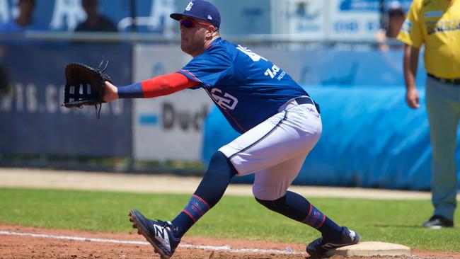 Teenager Rixon Wingrove has impressed during his debut season with Adelaide Giants. Picture: Ryan Schembri/SMP Images/Baseball Australia