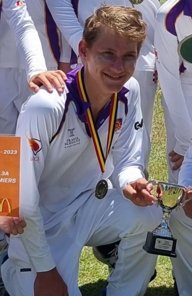 USC junior cricketer Baiden Aspinall.