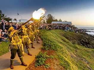 Emu Park's 2017 Anzac Day Dawn Service attracted thousands to the memorial precinct. Picture: Glenn Adamus