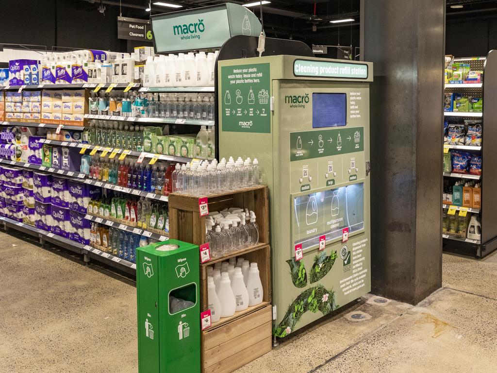 It has a refill station for cleaning products. Picture: Dallas Kilponen/Woolworths