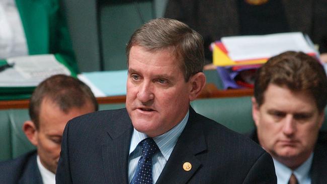 Then industry minister Ian Macfarlane in parliament in 2004. He made a climate-change submission with David Kemp. Picture: AAP