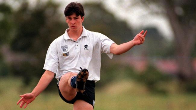 A 17-year-old Simon Prestigiacomo dreaming of being drafted. Picture: Wayne Ludbey