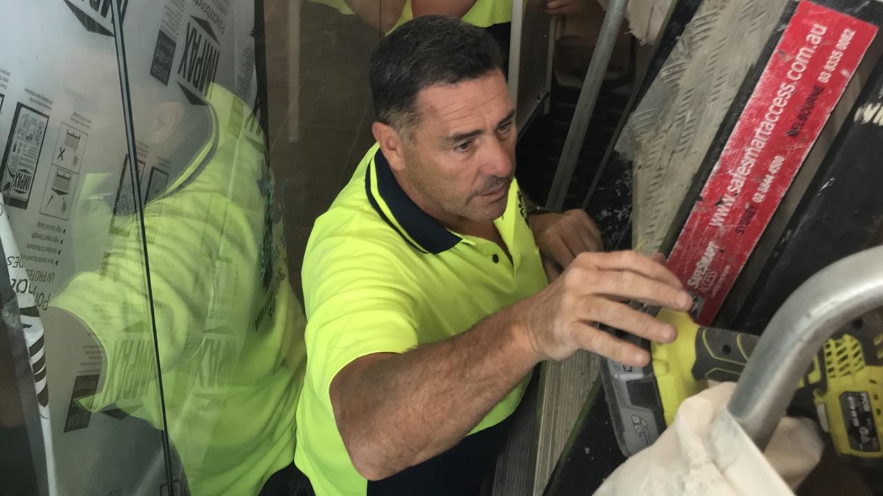 Shane Flanagan was forced to pick up work as a labourer after being deregistered from the NRL in 2018. Picture: Supplied.