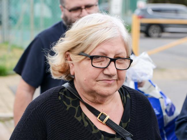 Rosemary Maione leaves the Adelaide Women’s Prison with her son after being released on bail on August 13. Picture: Brenton Edwards