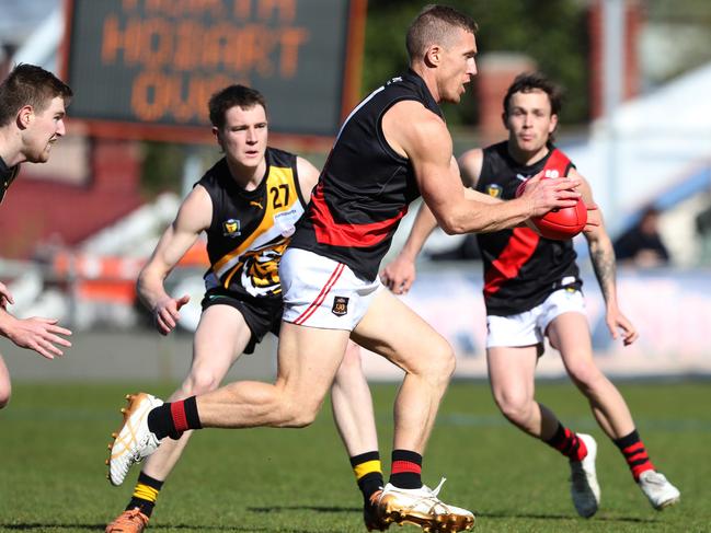 Brad Cox-Goodyer in action during this year’s TSL grand final loss to Kingborough. Picture: Nikki Davis-Jones