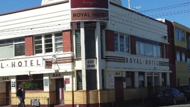 At least 10 men believed to be football fans were involved in the fracas at the Royal Hotel on Punt Rd — just hours after 83,000 people watched the big game.