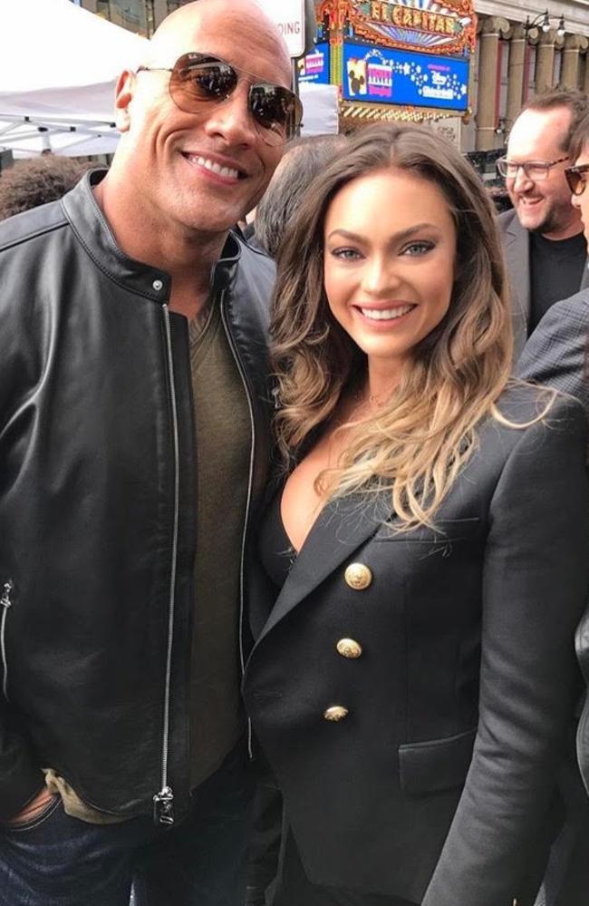 Dwayne Johnson and Emily Skye. Picture: Instagram