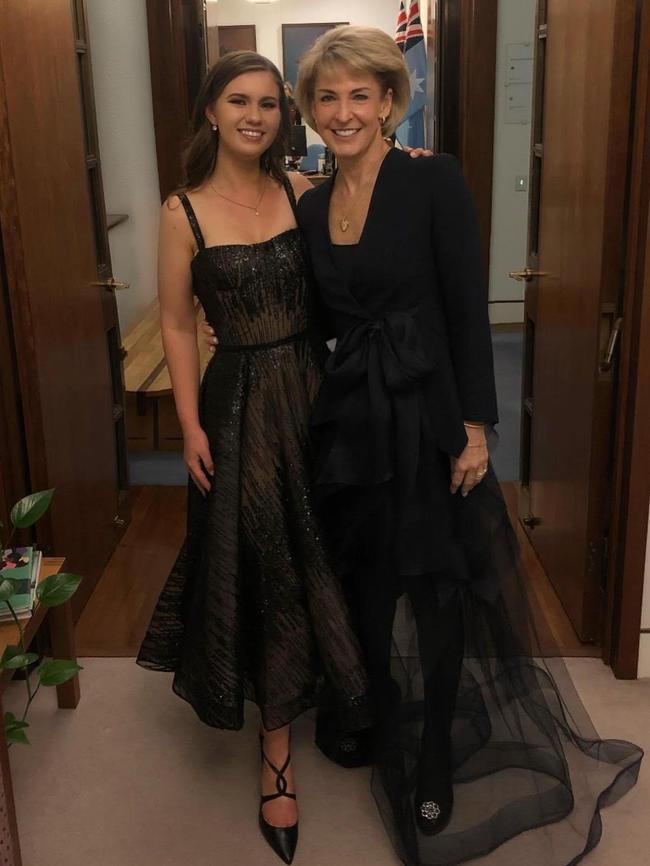 Liberal party staffer Brittany Higgins (left) with Michaelia Cash (right). Social Media Image