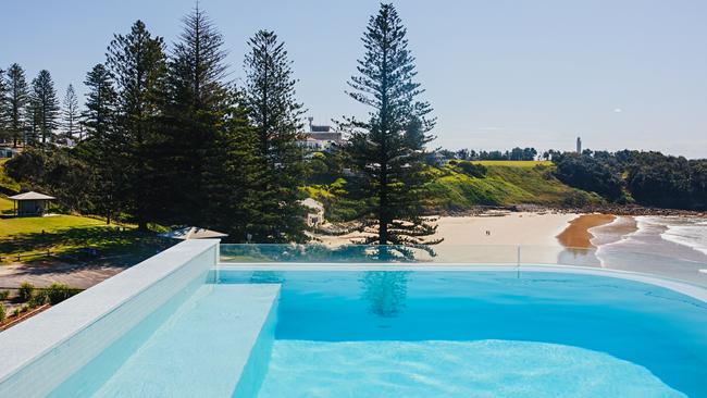 Rooftop pool overlooking the beach. Picture: Elise Hassey