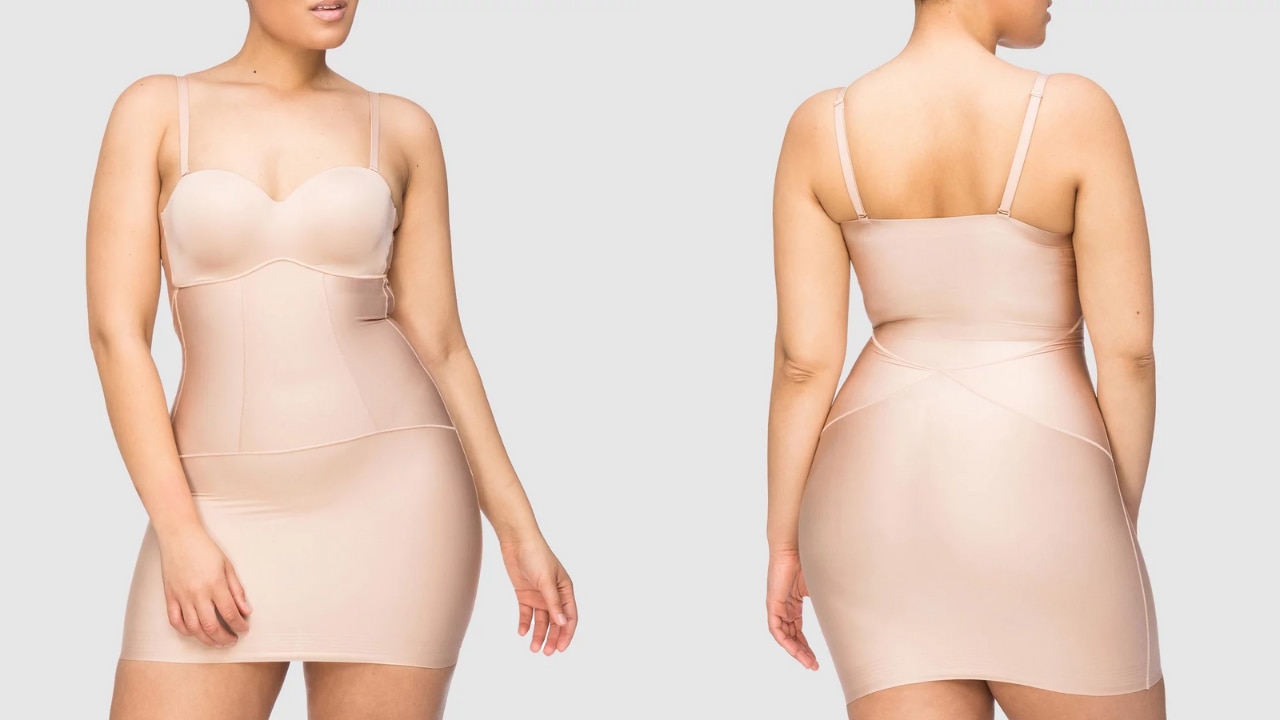 I'm plus-size – I tried the viral shapewear dress from  in an XL &  Kim Kardashian's Skims can't even compare