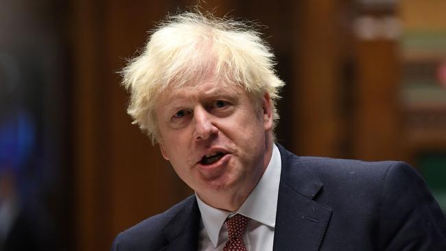 Boris Johnson during the weekly Prime Minister's questions in the House of Commons on Wednesday. Picture: AFP