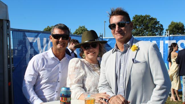 POP UP POLO BUNDABERG 2021: Paul Mason, Wendy Warren and Ben Warren at the polo.