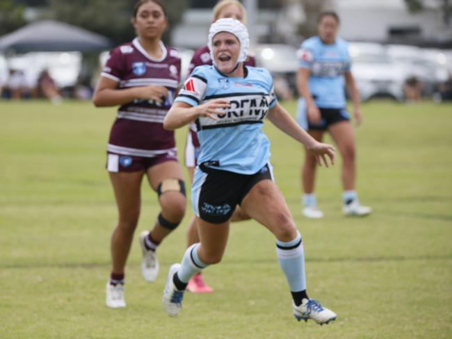 Tahli Weigand played a big role in Cronulla’s final try. Picture Warren Gannon Photography