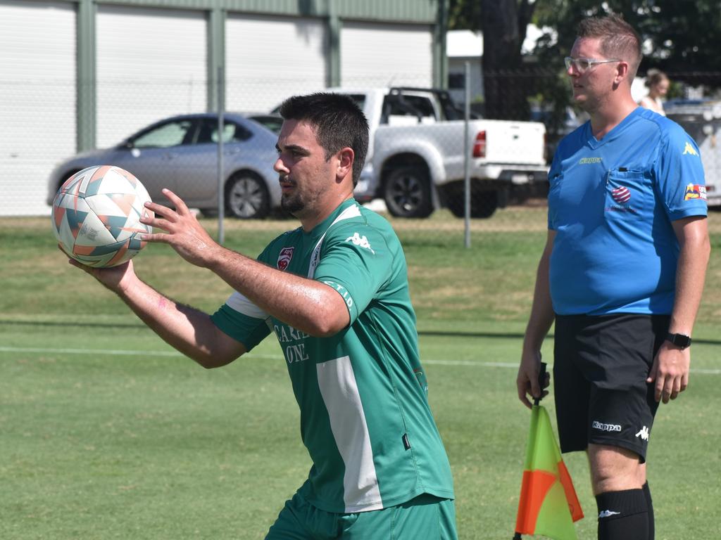 Frenchville Football six-a-side carnival, men's A final, Clinton versus Central, at Jardine Park, Rockhampton, February 25, 2024.