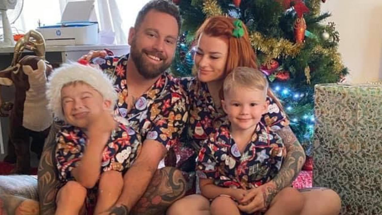 Samantha Nolan, pictured with partner Christopher Hopwood and sons William and Joey, will soon start treatment in her fight against advanced non-Hodgkin’s lymphoma.