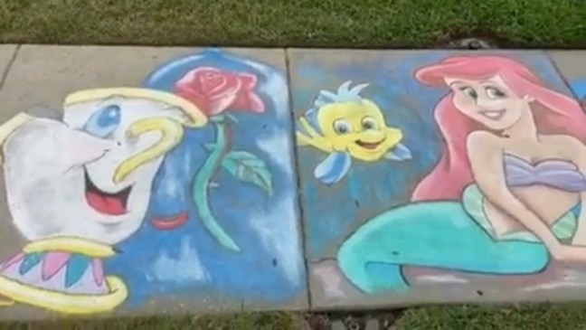 Florida Artist Creates Stunning Disney Sidewalk Art To Brighten Neighborhood The Advertiser