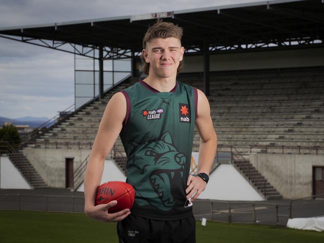 Baker Smith will pull on the Magpies guernsey, a club where his father was an assistant coach for when he was a young lad. Picture: Chris Kidd