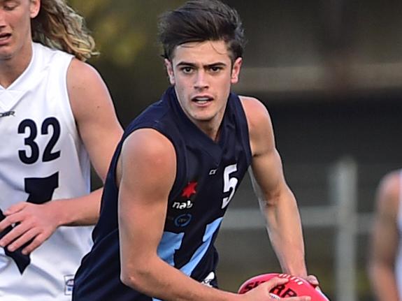 Patrick Naish playing for Vic Metro in the Vic Metro v Vic Metro match of the U18 AFL Championships at Punt Road Oval. Picture: Stephen Harman