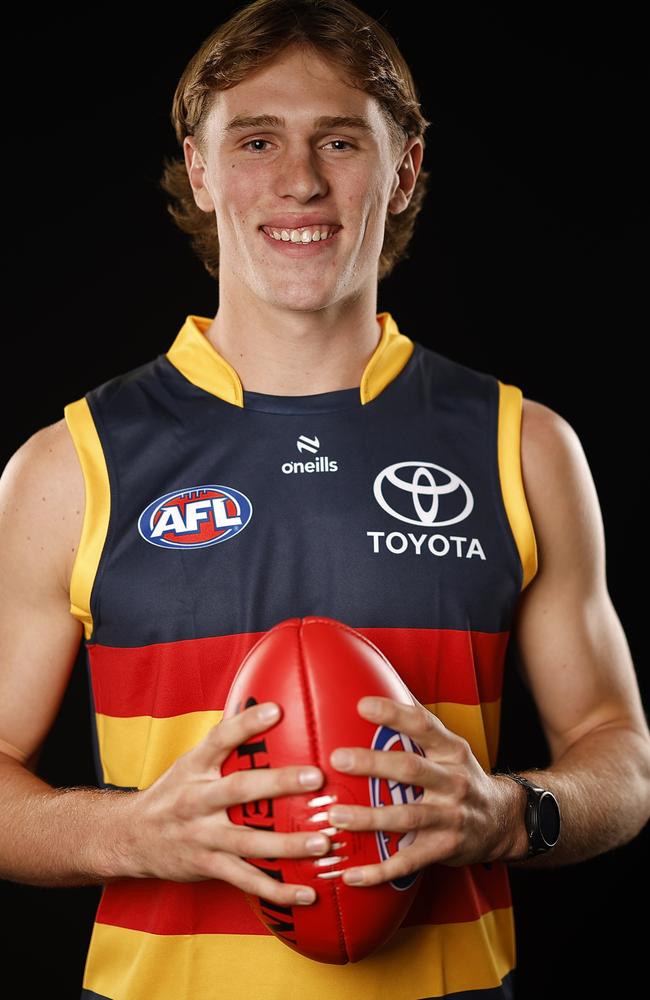 Adelaide No. 8 pick Daniel Curtin says he will jump at an early opportunity to play in the Crows' backline, where there is a need for a defender of his size. Picture: Daniel Pockett / Getty Images