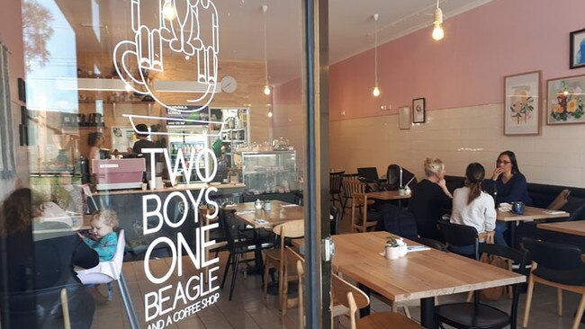 Two Boys One Beagle and A Coffee Shop in Frankston. 