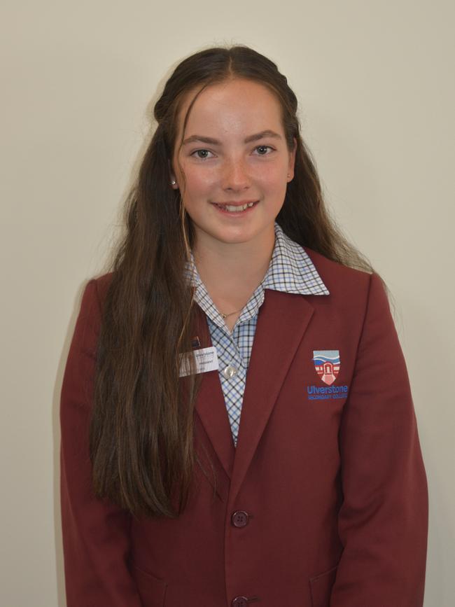 Ulverstone Secondary College Student Representative Council president Charlotte Vernham. Source: SUPPLIED.