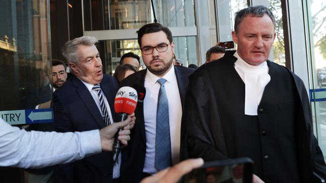 Bruce Lehrmann leaving the Federal Court of Australia.