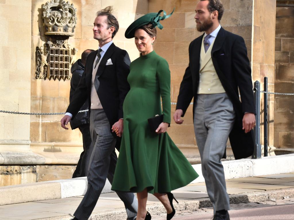 WINDSOR, ENGLAND - OCTOBER 12:  Pippa Middleton attends the wedding of Princess Eugenie of York to Jack Brooksbank at St. George's Chapel on October 12, 2018 in Windsor, England. (Photo by  (Photo by Mark Large - WPA Pool/Getty Images)