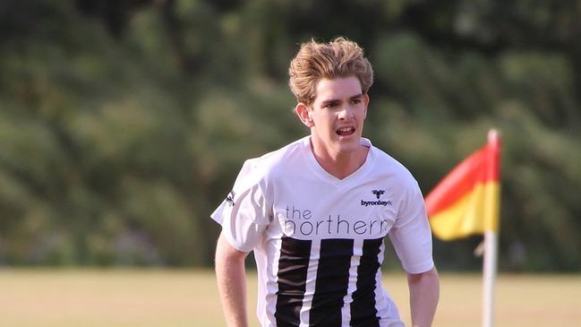 Alex Kempnich was a strong player for Byron Bay FC.