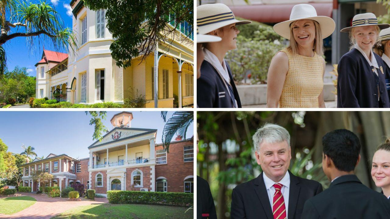 Rockhampton Girls Grammar School principal Kara Krehlik and Rockhampton Grammar School headmaster Phillip Moulds.