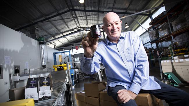 Island Berries Andre Richardson. Island Berries has started producing small goods for Coles. Picture: LUKE BOWDEN