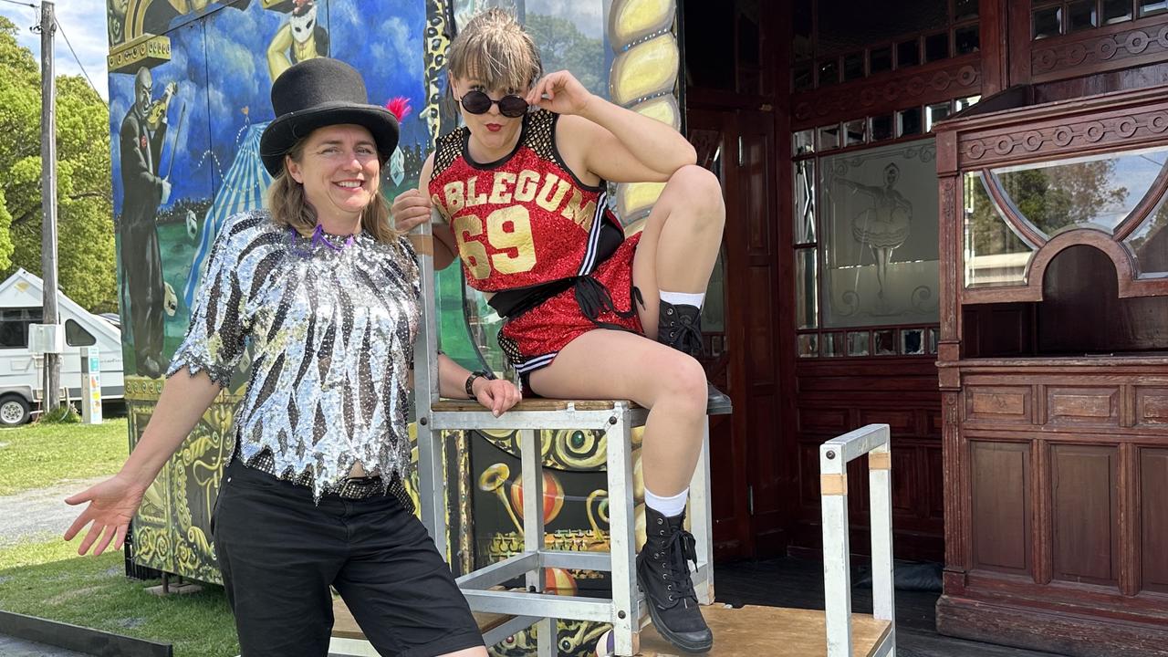 Festival director Alice Cadwell and performer Ciara Thorburn at the National Circus Festival. Picture: Savannah Pocock