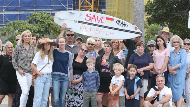 Palm Beach residents and locals angry at the building in the suburb. They say their property values are being affected. Picture Glenn Hampson.