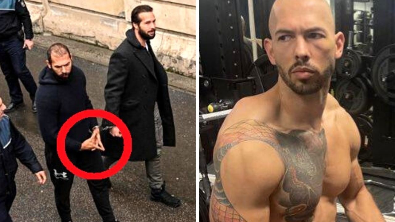 Meaning behind hand signal Andrew Tate did after arrest that sparked  'illuminati' rumour - Daily Star