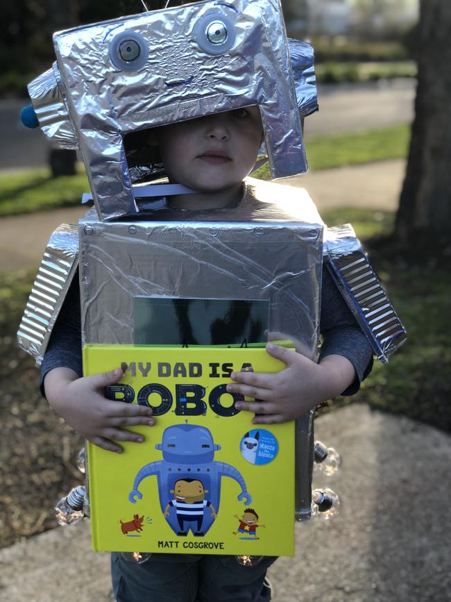 Archie, 4, loved celebrating Book Week at Journey Early Learning, Whittlesea, in a robot costume made by his mum.
