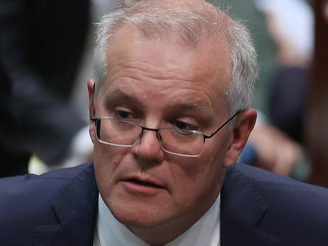 CANBERRA, AUSTRALIA NewsWire Photos FEBRUARY 17, 2022:Prime Minister Scott Morrison during Question Time in the House of Representatives in Parliament House Canberra.Picture: NCA NewsWire / Gary Ramage