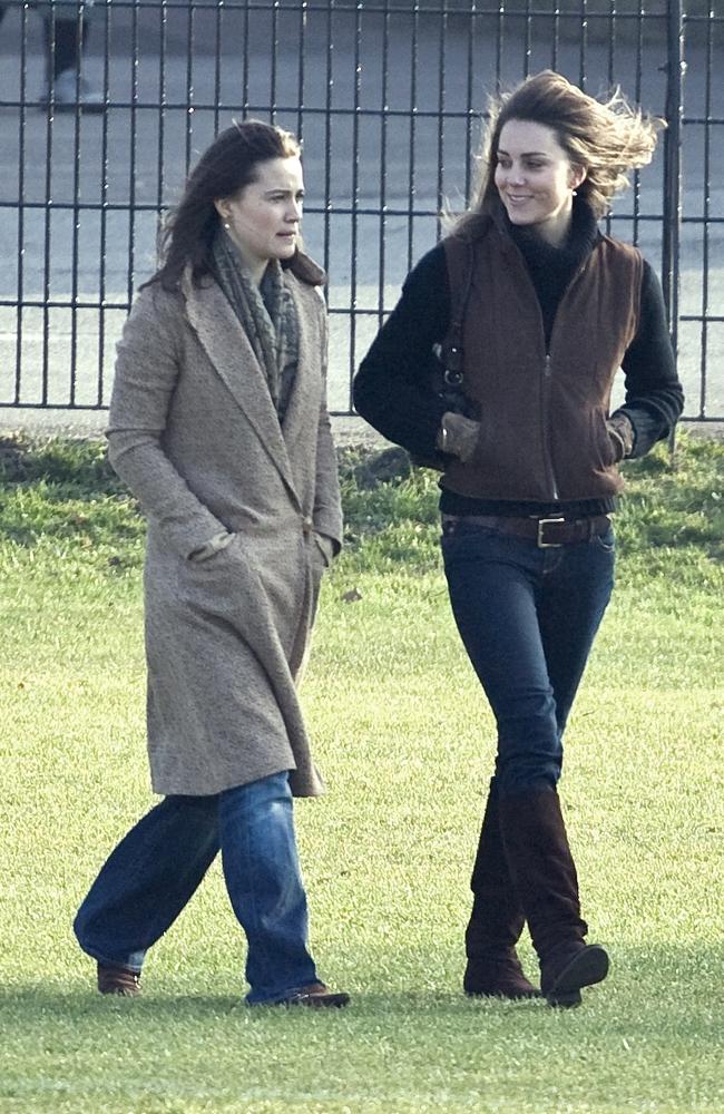 Kate Middleton With Sister Pippa At Windsor After Watching Prince William Play Rugby. Picture: Getty