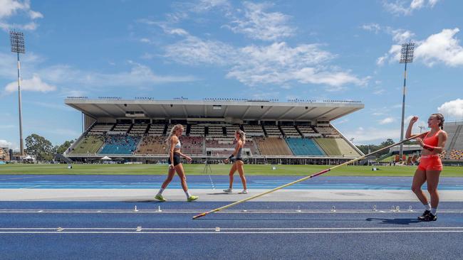 Action from the Queensland Athletics track and field championships at QSAC on Saturday March 15, 2025. Picture: Stephen Archer.
