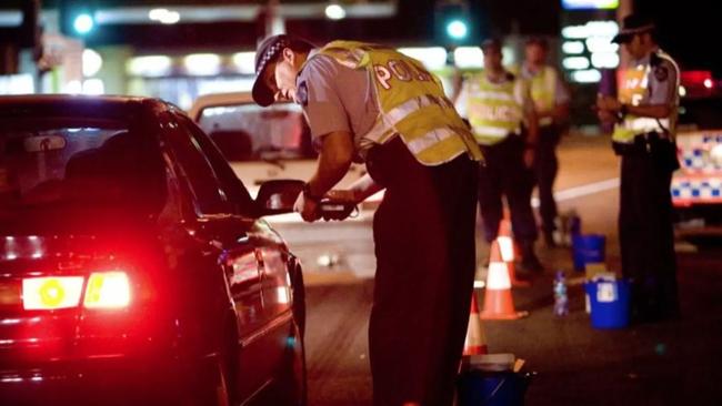Police at a random breath testing site. Generic image.
