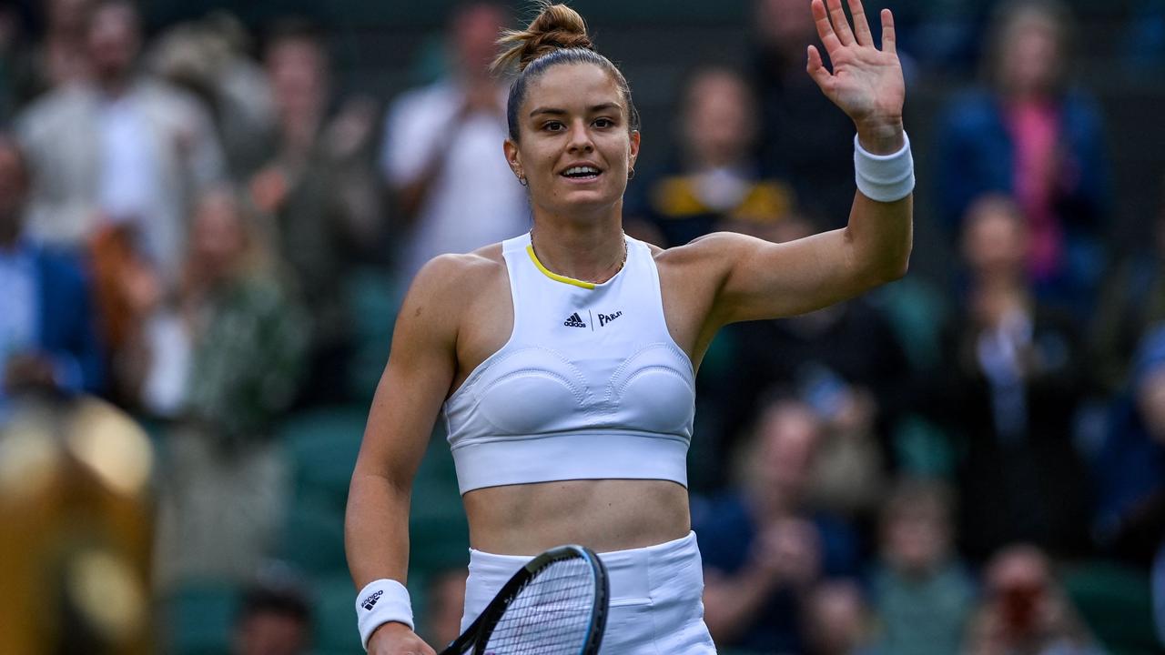 Adidas Wimbledon 2022 Maria Sakkari Bra Outfit Goes Viral - The SportsGrail