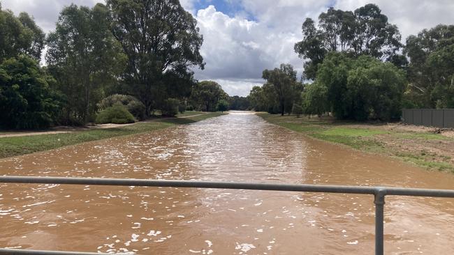 Wedderburn under water on Christmas morning. Picture: Angus McIntyre