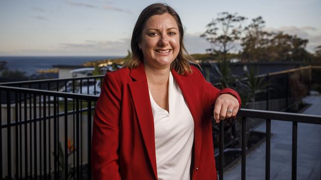 Eden-Monaro MP Kristy McBain at her home in Tura Beach, NSW. Picture: Sean Davey