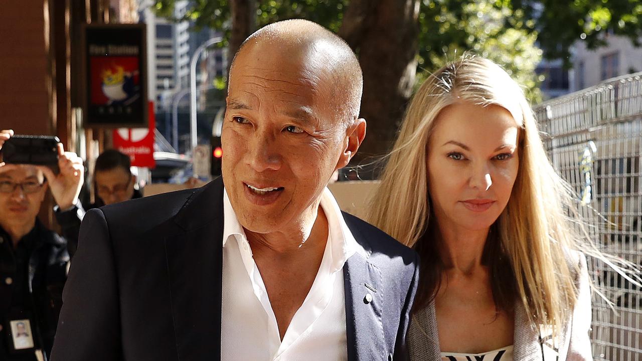 Neurosurgeon Charlie Teo and his fiance Traci Griffiths arrive at the medical hearing Thursday. Picture: Tim Hunter.