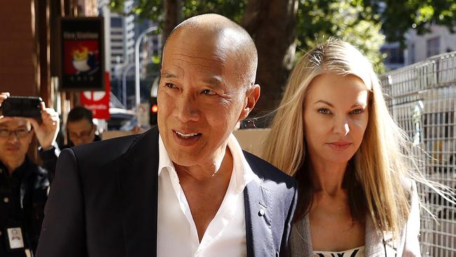 Neurosurgeon Charlie Teo and his fiance Traci Griffiths arrive at the medical hearing Thursday. Picture: Tim Hunter.