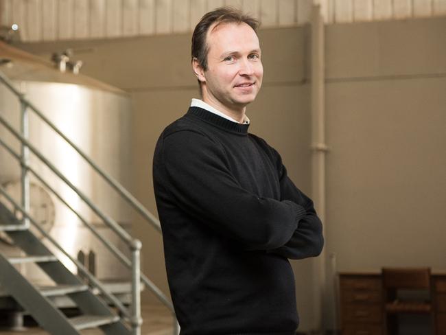 Ostra Distillers founder Dawid Ostrowski at the company's facility in Robinvale, Victoria. Picture: Simon Shiff