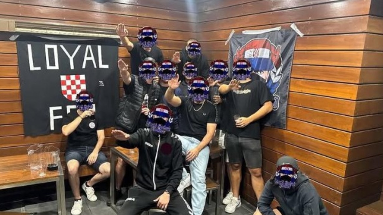 ‘Pure evil’: Images surface of Geelong soccer fans’ Nazi salutes