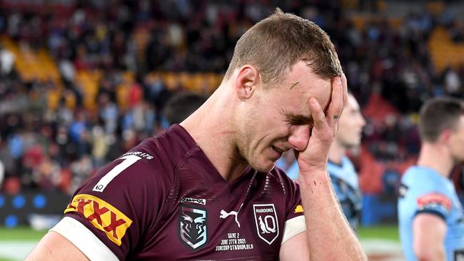 Maroons skipper Daly Cherry-Evans is devastated after the loss Picture: Getty Images