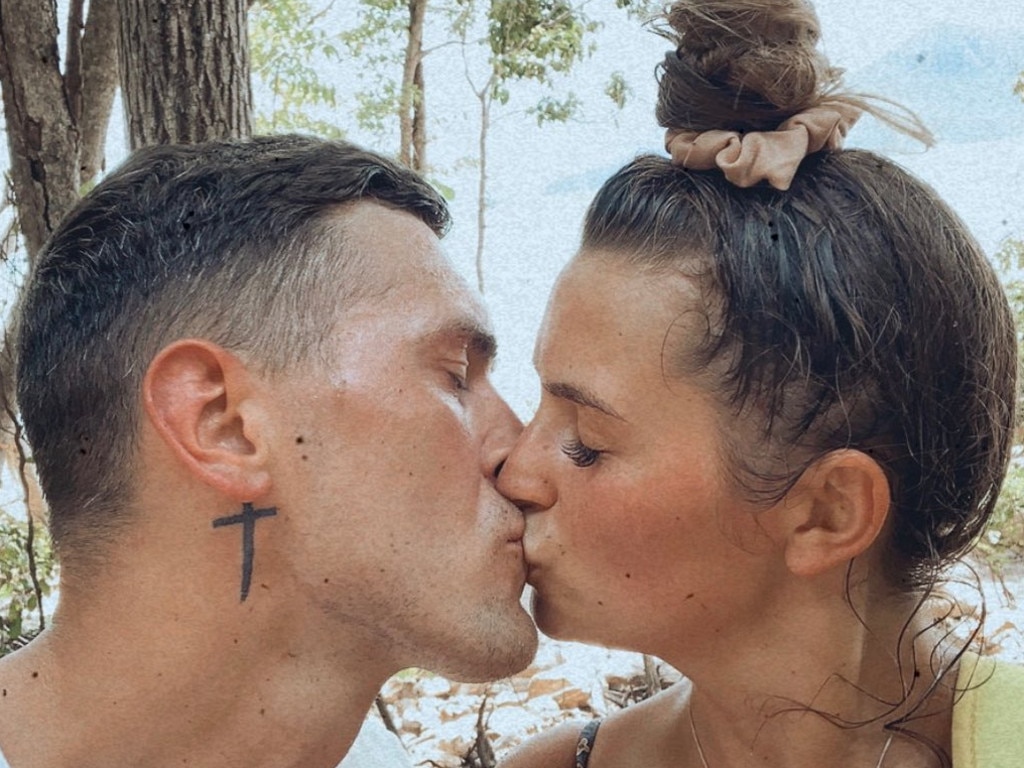 Keelan Charlton and Elley Bugler got engaged in the Whitsundays on March 1. Picture: Instagram/Keelan Charlton